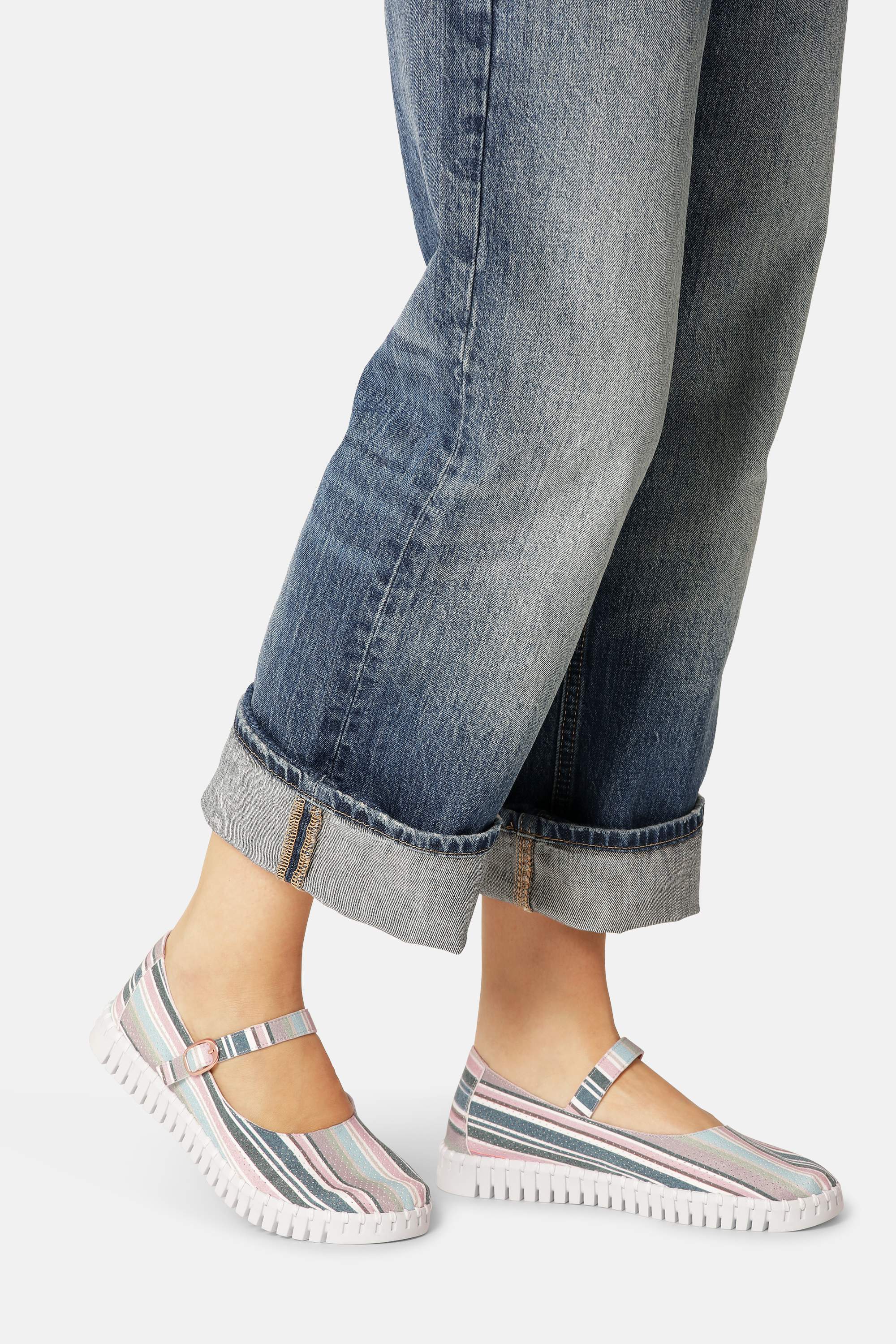 Ballerina Randig - Lotus White